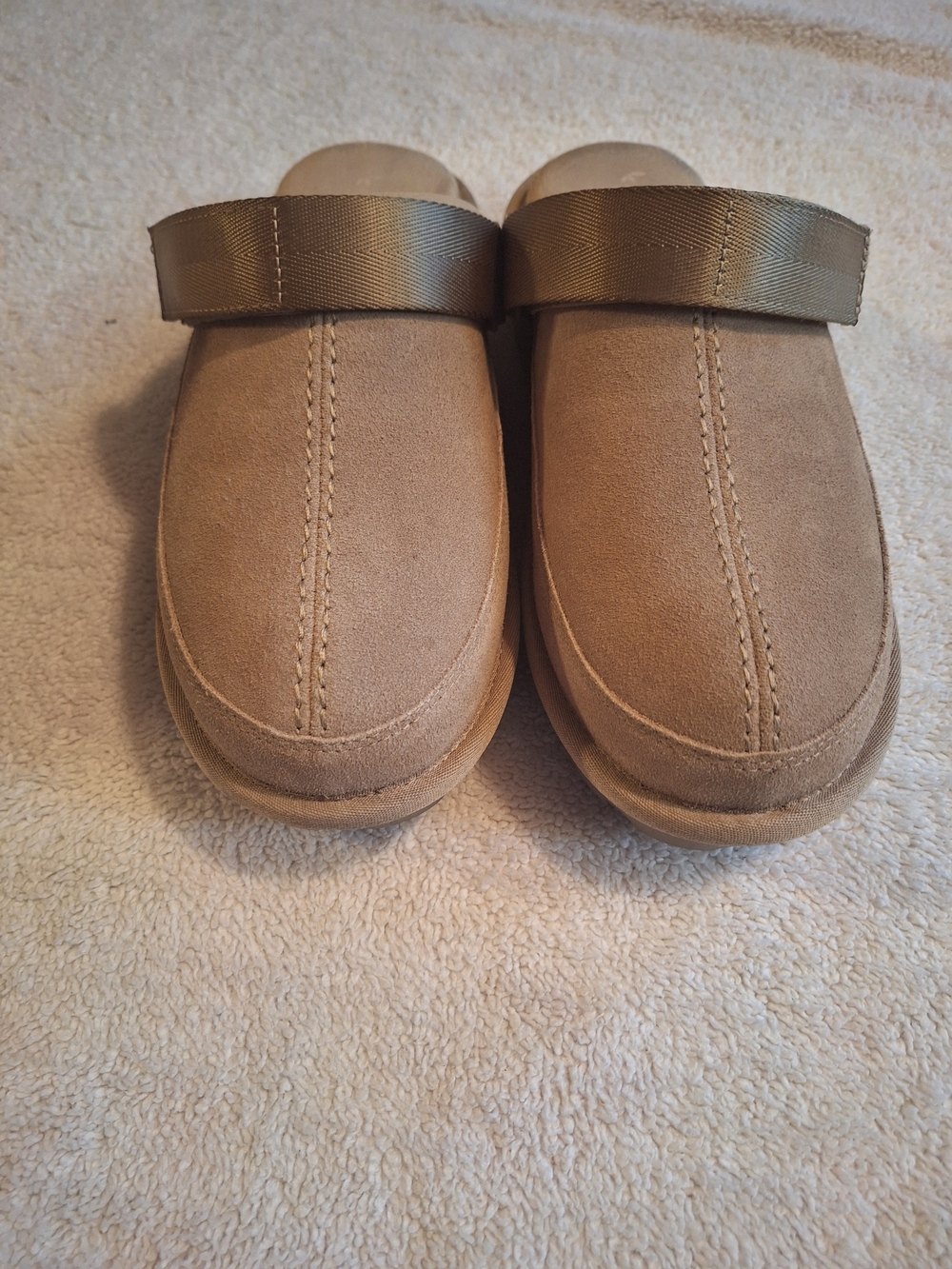 UGG Koolaburra Tan Suede Clog. Adjustable Strap. Only Worn Once. Sz 10 - Picture 3 of 8